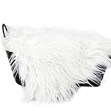 NaiFei新生児毛皮の写真の背景フランネル写真プロップブランケット (Off White)