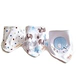 Fun Bandana Bibs with Snaps for Babies and Toddlers (Pack of 3) - Cute Set of Drool Bibs Absorb - Pr