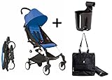 BabyZen YoYo Stroller - White/Blue + Babyzen Premium YoYo Travel Bag, Black + BabyZen YOYO Cup Holde