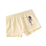 子供服 POTOJP ボクサーパンツ リュックサック少女柄 キッズ ショートパンツ 下着 女の子 ブリーフ ショーツ 通気性 女児 肌着 ハーフパンツ 子供 保育園 幼稚園 小学生 0-8歳 (イエロ