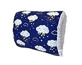 The Nursie Slip-on Arm Nursing Pillow (Pitter Patter w/t White Minky) by The Nursie