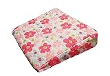 Pregnancy Maternity Large Comfy Back & Bump Support WEDGE Cushion - PINK BLOSSOM - WITH QUILTED COVE