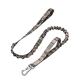 EXCELLENT ELITE SPANKER リード 犬 ナイロン製 犬 リード 中型犬 ショック吸収 大型犬 訓練 伸縮 散歩 2ハンドル（迷彩）