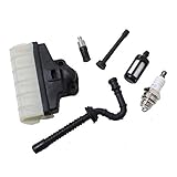 QHALEN Stihlスパークプラグ021 023 025 MS210 MS230 MS250チェーンソー用エアフィルター燃料ラインフィルター