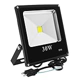 Meikee 30w LED投光器 75w高圧ナトリウムランプの代替品 昼白色 6000K IP66防水仕様 投光機 フラッドライト 看板灯 作業灯 省エネ
