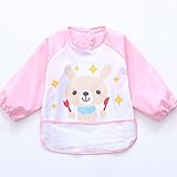 Oral-Q　子供用のエプロン　赤ちゃんの前掛け　可愛い絵芸術　防水袖のデザイン（３ヶ月～3歳、1セット）　Oral-Qから