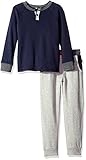 Splendid Little Boys' Long Sleeve Sweater Top with Pant Set Navy 5/6 [並行輸入品]