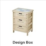 完成品 キッチン収納 天板タイル張りの木製3段ボックス