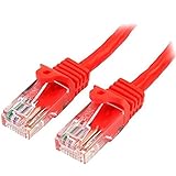 StarTech.com カテゴリ5e LANケーブル 10m レッド ツメ折れ防止RJ45コネクタ Cat5e UTPイーサネットケーブル 45PAT10MRD