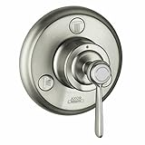 Hansgrohe 16832821 Axor Montreux Trio/Quattro Trim with Lever Handle, Brushed Nickel [並行輸入品]
