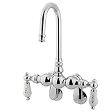 Kingston Brass CC86T1 Vintage Leg Tub Filler with Wall Angle Arm, Polished Chrome [並行輸入品]