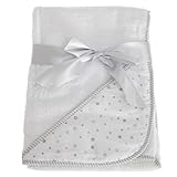 (スナグル・ベビー) Snuggle Baby 星のデザイン 赤ちゃん・ベビー用 フードつき バスタオル バスローブ (75cm x 75cm) (ホワイト/グレー)