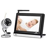 7インチワイヤレスモニター＋カメラセット ベビーモニターや防犯カメラ等に カメラ最大4台接続/切替可能 FMTBM8001