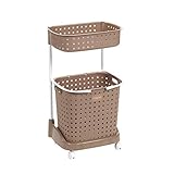 汚れた服のバスケットバスルームラックの組み合わせタオルラック（2つ） ( 色 : グレー )