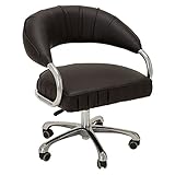 プレミアムチェア 全2色 高さ 80-93cm ダークブラウン [ エステスツール ネイルスツール ネイルチェア キャスター付き 背もたれ付き 昇降式 オフィスチェア スツール イス 椅子 チェア アンティーク ]