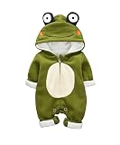 Cats Prince 春秋パジャマ ロンパース 男女兼用 ベビー服 カエル (90cm, グリーン)