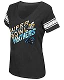 NFL カロライナ・パンサーズ VネックTシャツ レディース スーパーボウル50のデザイン XL