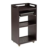 ＜ FV ＞ ウッドワゴン 2 ブラックウォルナット 幅45.5cm×奥行33cm×高さ87cm [ エステワゴン ネイルワゴン キッチンワゴン マルチワゴン サイドワゴン キャスター付き サイドラック 収納ラック 木製 ウッド 収納 業務