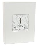 Stephan Baby Inspirational Keepsake Mini Photo Album with Silver Cross%ｶﾝﾏ% My Baptism Day