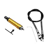 Perfk 研削盤　フレキシブルシャフト　電動ドリル用　0.3-6.5mm　回転工具用　ステンレス　ハンドル付き　