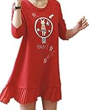 (オーセンティック) AUTHENTIC マタニティ ウェア ワンピース シフォン 妊婦服 フリル 産前 産後 お出かけ (M, レッド)