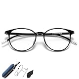 [Zessilo] メガネ 度あり 度付き眼鏡 度入り 近視メガネ 近眼 眼鏡 メンズ レディース おしゃれ TR90 UVカット おしゃれパソコン用 TR90 弾性フレーム クリア 薄型レンズ男女兼用 軽量 (パープル, -5.0, 倍率)