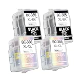 BC-365XL+BC-366XL 各2個セット 互換 詰め替えインク インクカートリッジ 365 366大容量 取扱説明書付き PIXUS TS3530インク【アイエヌシー】