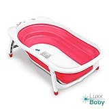 LuxxBaby BF1 Folding Bath Tub by Karibu w/Non-Slip Mat (Red) by LuxxBaby