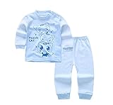 E。Life幼児用ベビー猫プリント長袖ボディスーツFootieパンツセットfor Boy Girl カラー: ブルー