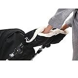 IntiPal ベビーカー用手袋 グローブ 保温 防寒 ハンドマフ ハンドカバー ミトン ベビーカー用ミトン 防水 (ブラック)