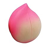 Merssavo スローライズスクイズおもちゃ PU ストレスリリーフ玩具ピンクイエローピーチ形