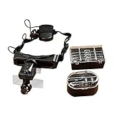 LEDライト付き 20倍 拡大鏡 ジュエリー メンテナンス