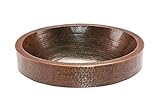Premier Copper Products VO18SKDB 18" Oval Skirted Vessel Hammered Copper Sink [並行輸入品]