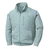 空調服:タチエリチタン肩当有NSP空調服(ウェア・立ち襟用スペーサー・ファン2個・ケーブル・電池ボックス) 型式:SNA-101 モスグリーンM