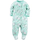カーターズ ロンパース carter's 女の子用ミントフローラルフリース足つきカバーオール (3months(55-61cm)) [並行輸入品]