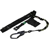 KH 安全帯 サポーターベルト付 じゃばら式 タフアルミ 自在環 黄ライン/黒 [落下防止 電気工事 高所での安全作業]