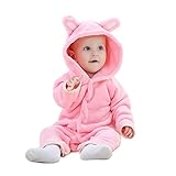 mycloth IDGIRL Baby Girl Boy Teddy Bear動物スタイルフランネルロンパースパジャマジャンプスーツOutfit US サイズ: M カラー: ピンク