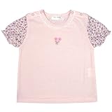 アスナロ（トップス 半袖tシャツ） 半袖Tシャツ ベビー 女の子 日本製 レース 花柄 肩ボタン付き80 ピンク