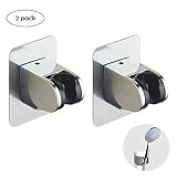 Pawaca おしゃれメタル シャワーホルダー シャワー フック 7角度調整可能 穴開け不要 取り付け簡単 　二個セット