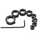 8本 3-16mm デプスストップ首輪木工スプリット 六角シャンクレンチとリングセット