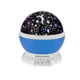 【おトク】LEDライト スポットライト 360度回転 簡易プラネタリウム USB 電池 兼用 室内用 スタープロジェクター 夜間ライト 卓上スタンド (ブルー)