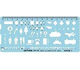 ドラパス テンプレート P型 美術定規-2 P-6B ブルー 31663