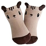 ノンスリップ新生児幼児靴下3脚暖かいノンスキッドストッキング赤ちゃんの誕生日の贈り物-A12