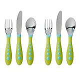 Gerber Stainless Steel Tip Kiddy Cutlery Set, 2 Sets - Green by NUK