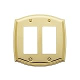Baldwin 4787.030.CD Colonial Design Double GFCI Switch Plate, Polished Brass - Lacquered [並行輸入品]