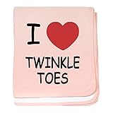 CafePress – I Heart Twinkle Toes – スーパーソフトベビー毛布、新生児おくるみ ピンク 06188873326832E