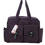 MENGMA 3点セット4colors ショルダーバッグ ハンドバッグ　斜め掛け　マザーズバッグ　大容量　高収納 (purple)