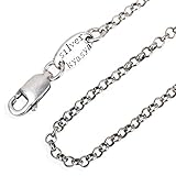 「silverKYASYA」シルバー925素材 メンズ ネックレスチェーン シルバーチェーン 925 ロールチェーン (幅2mm長さ50cm)