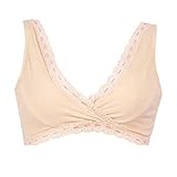 YING LAN コットン ベスト オーバー 授乳用 ブラジャー 下着 ノンワイヤー ナイト ブラ スリープブラ 妊婦 授乳 スポーツ ヨガ 肌の色