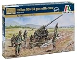 プラッツ イタレリ 1/72 WW2 イタリア 90/53 高射砲 w/砲兵 プラモデル IT6122 (大砲)